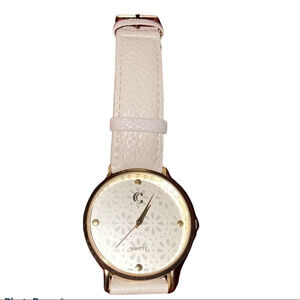 Japan Movement Quartz stainless  steel back white round pointer watch